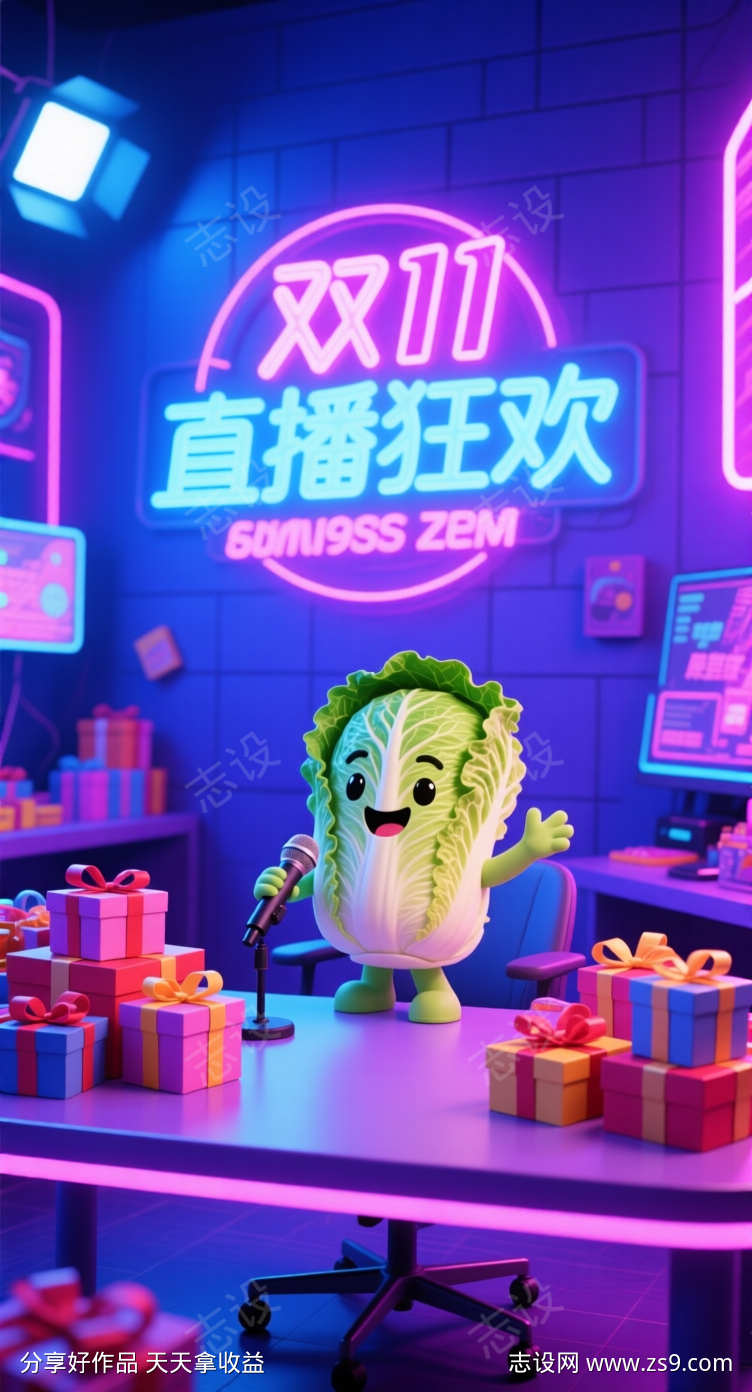 正在双11直播的白菜