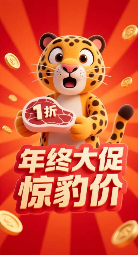 年终大促惊豹价_AI图片下载_采样_752X1392像素-惊爆价,豹子,大促-作品编号:2025101309537567-志ˇ设˱网