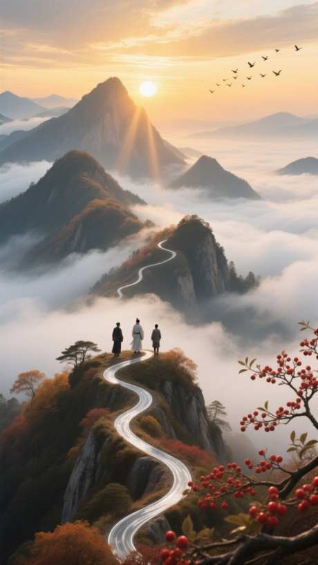 重阳登高望远_AI图片下载_euler采样_720X1280像素-海报,节日,重阳-作品编号:2025101310467194-志‛ۛ设.网