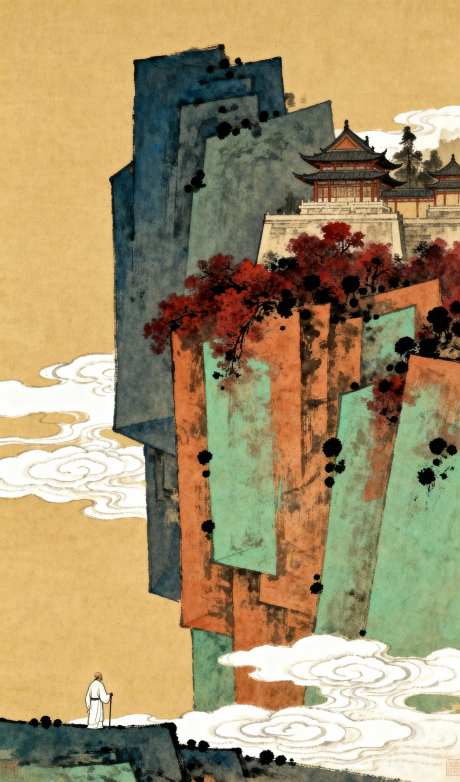 重阳节插画背景_AI图片下载_采样_1152X2048像素-建筑,山,传统节日-作品编号:2025101313339921-志·设͵网