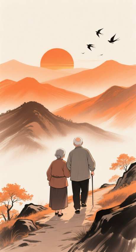 重阳节插画_AI图片下载_采样_752X1392像素-老人,登高,中国传统节日-作品编号:2025101314417023-志˲͓͕͔͐͑͗ٚٛٙ设·网