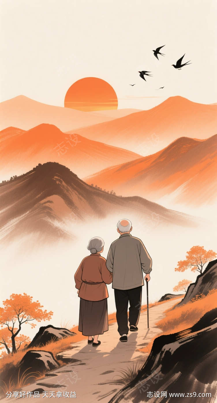重阳节插画