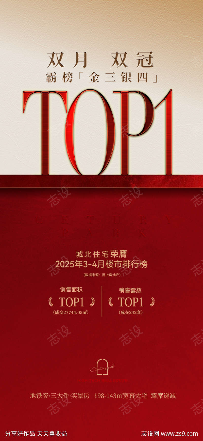 地产热销TOP1宣传海报
