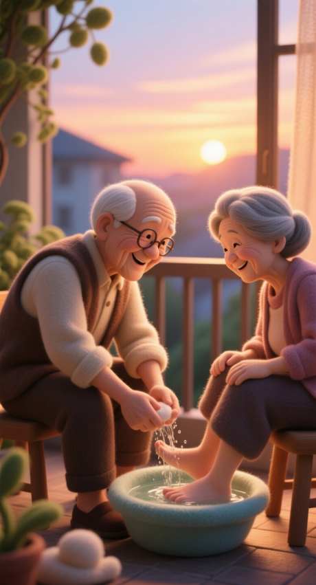 老爷爷给老太太洗脚_AI图片下载_采样_752X1392像素-重阳节,洗脚,老太太-作品编号:2025101410383341-志ˆ设ˆ网