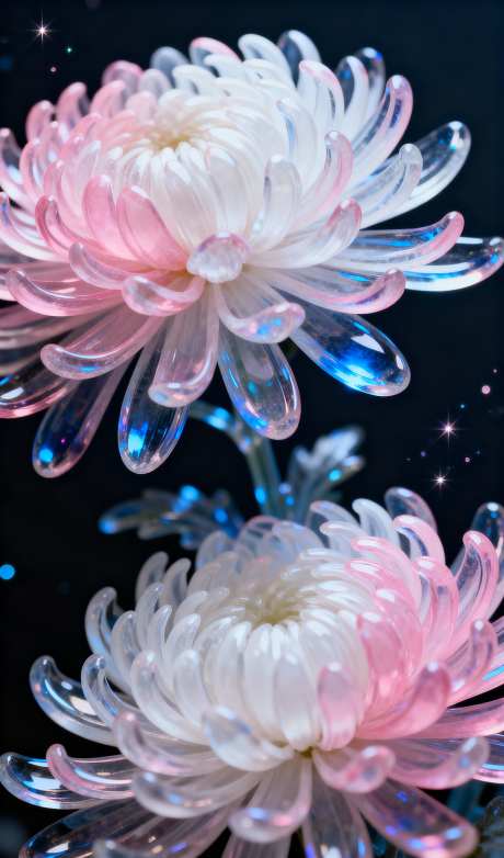 超现实幻彩菊花_AI图片下载_采样_1152X2048像素-玻璃,超现实,秋菊-作品编号:2025101508591677-志ˉ设·网