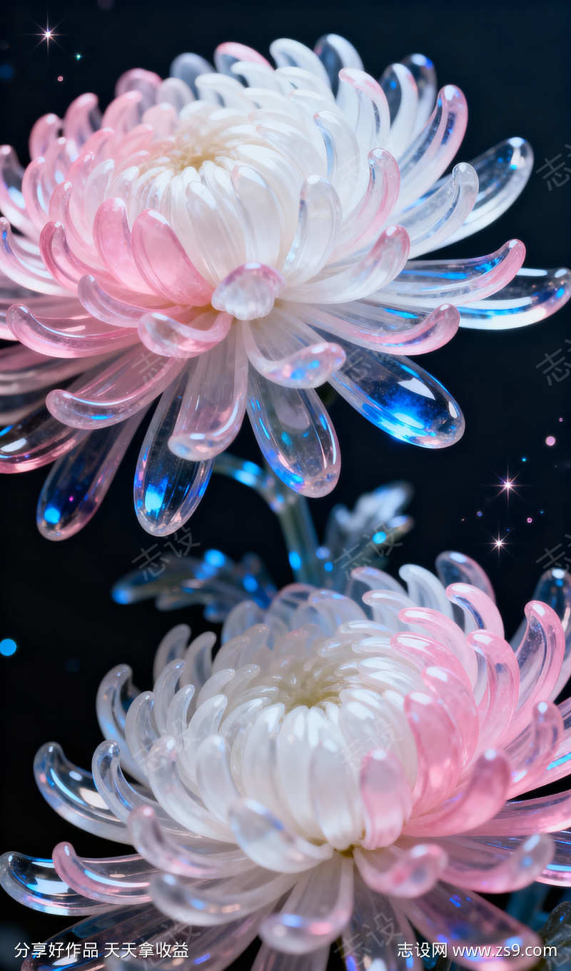 超现实幻彩菊花