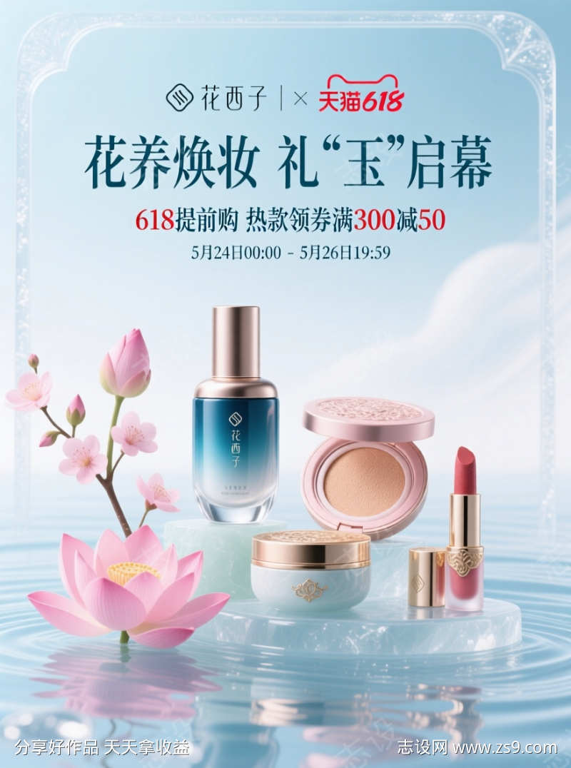 花西子购物狂欢节海报