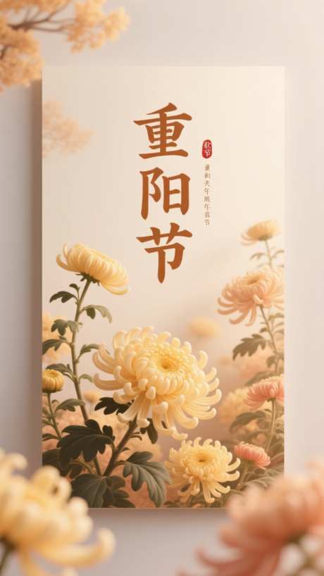 重阳节海报_AI图片下载_euler采样_720X1280像素-菊花,传统节日,海报-作品编号:2025101510207361-志‛ۛ设·网