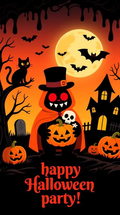 万圣节拉布布海报_AI图片下载_dpmpp_2m采样_720X1280像素-创意,海报,节日-作品编号:2025101511508379-志ˇ设‛ۛ网