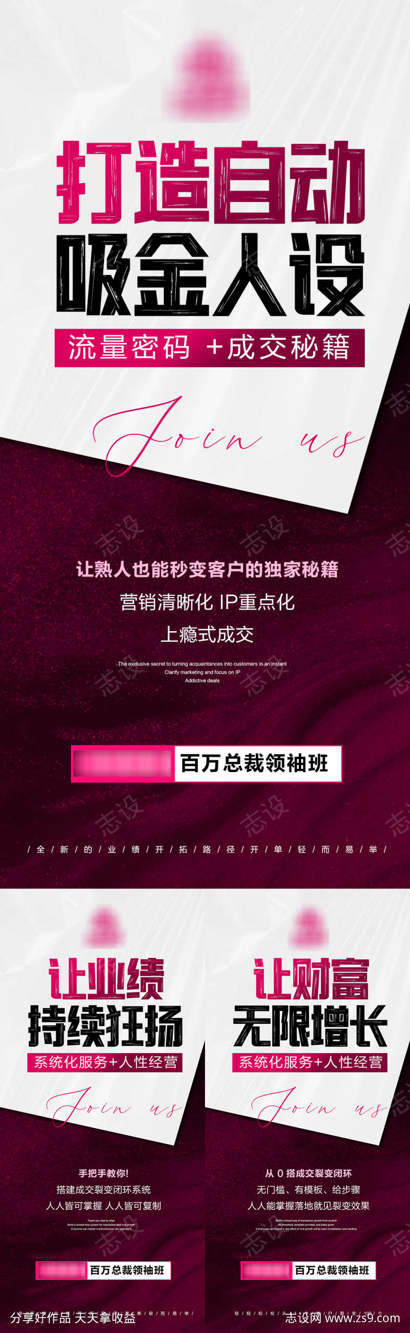 业绩增长造势海报