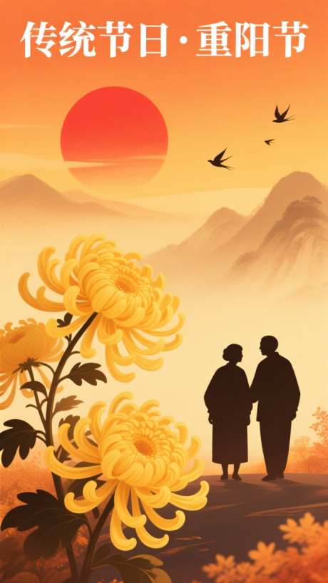 重阳节海报_AI图片下载_euler采样_720X1280像素-中国风,海报,插画-作品编号:2025101714481186-志˲͓͕͔͐͑͗ٚٛٙ设ˆ网