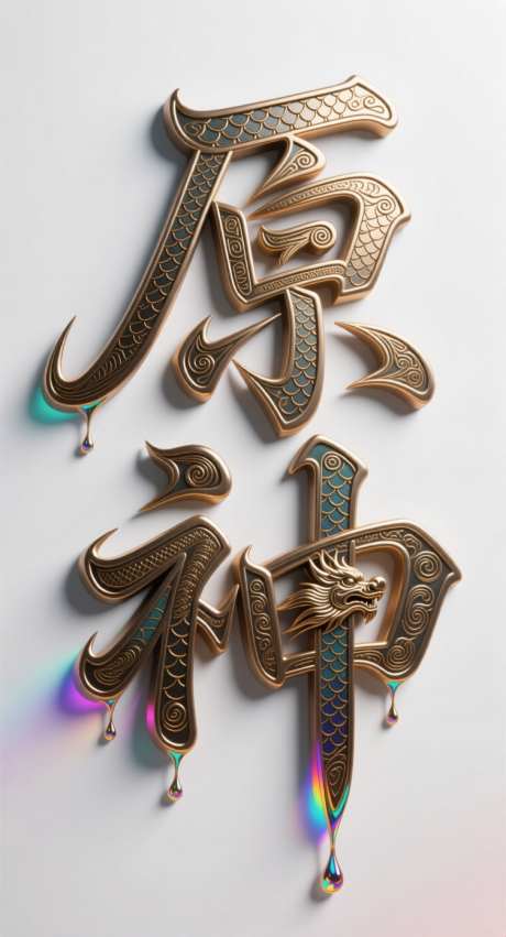 游戏原神金属质感艺术字_AI图片下载_采样_752X1392像素-游戏,原神,金属-作品编号:2025101714587668-志·设ˆ网