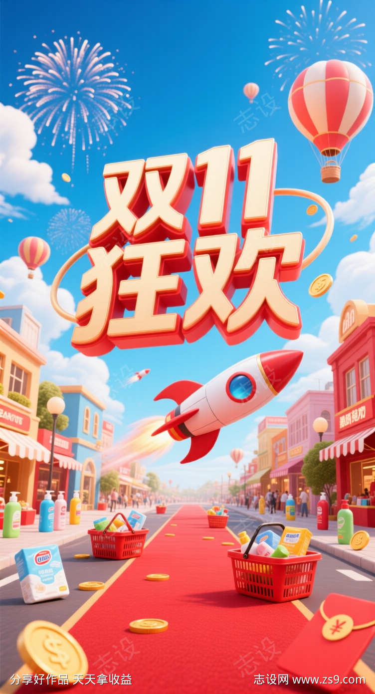 双十一狂欢海报