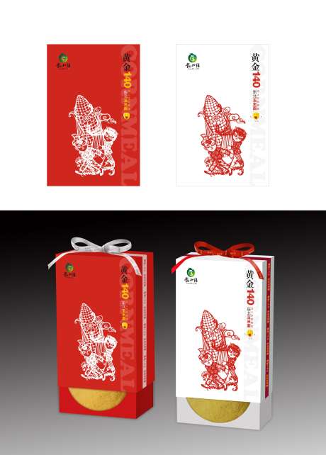 玉米面礼盒包装_源文件下载_CDR格式_2400X3348像素-包装,礼盒,玉米面粉-作品编号:2025101812211863-志ˉ设˓网