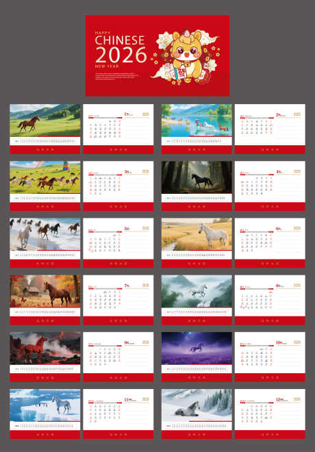 地产美业2026新年马年日历_源文件下载_AI格式_3725X5342像素-红,版式,高级-作品编号:2025101911583886-志ˈ̹设͵网