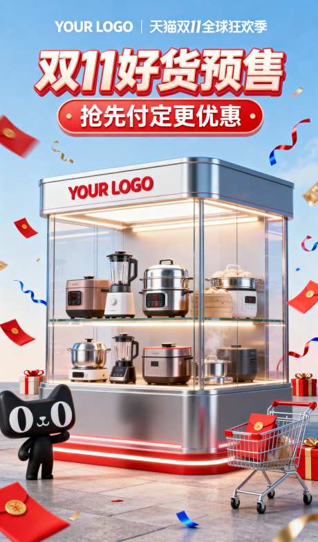 电商双11活动氛围页面_AI图片下载_采样_1152X2048像素-宣传,氛围页,活动-作品编号:2025102009357096-志′设˓网