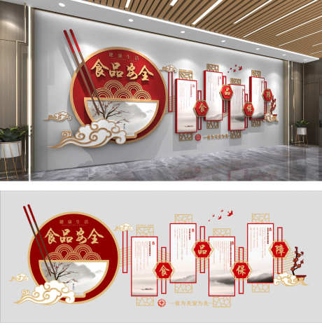 食品安全宣传文化墙_源文件下载_CDR,MAX格式_1280X1320像素-标语,文化墙,中式-作品编号:2025102110356994-志˰设˯网