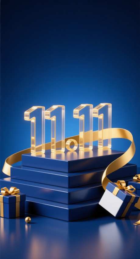 高端双十一展台_AI图片下载_采样_752X1392像素-高端,礼盒,双11-作品编号:2025102109028143-志·设ˈ̹网