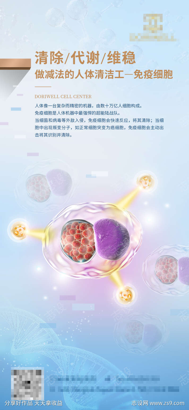 医疗美业医美美容干细胞抗衰老海报