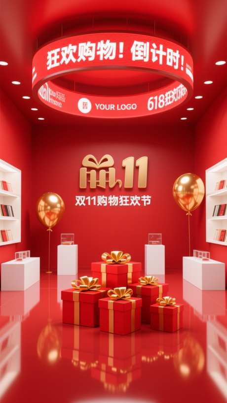 红色电商双11大促活动海报_AI图片下载_dpmpp_2m采样_720X1280像素-宣传,海报,活动-作品编号:2025102117582208-志·设˘网