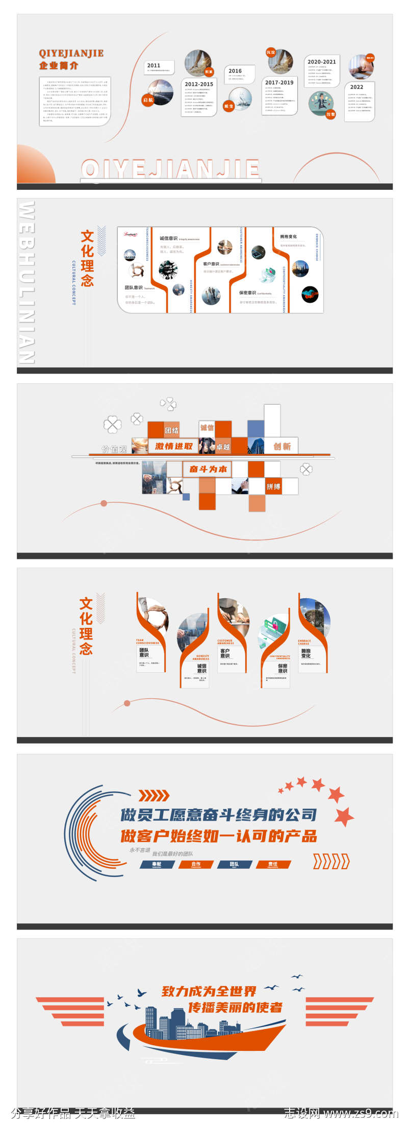 活力企业文化墙 