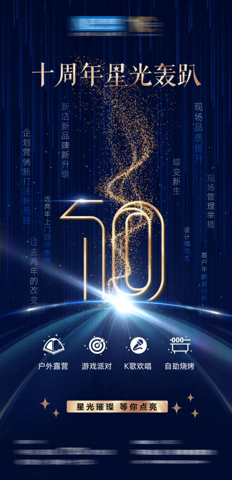 十周年启动会邀请函海报_源文件下载_PSD格式_1080X2232像素-星光,轰趴,数字-作品编号:2025102201064509-志˙设˯网