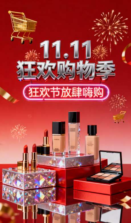 双十一购物海报_AI图片下载_采样_1152X2048像素-页面,红包,促销-作品编号:2025102309332931-志˰设‘网