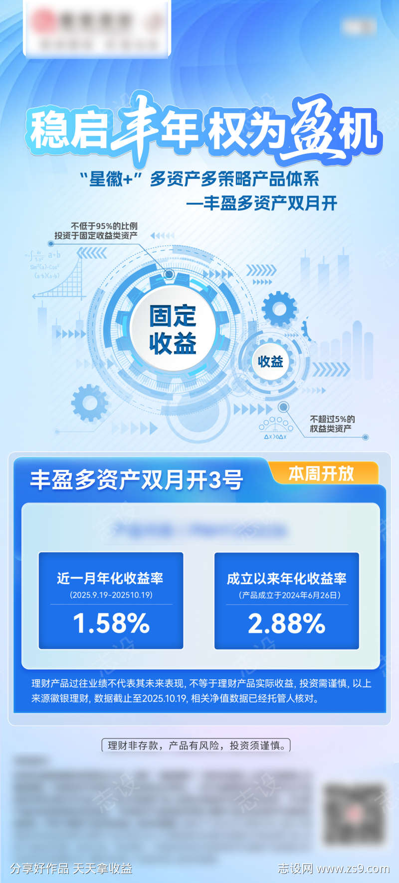 金融理财对比投资收益海报