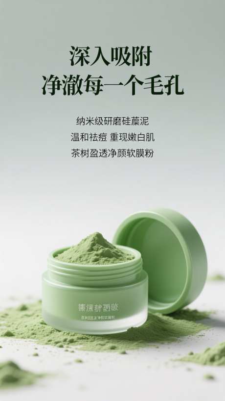 绿色清新美妆产品海报_AI图片下载_dpmpp_2m采样_720X1280像素-宣传,产品,化妆品-作品编号:2025102409254942-志ˉ设′网