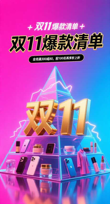 双十一购物节_AI图片下载_采样_752X1392像素-电商,海报,活动-作品编号:2025102418447806-志‛ۛ设˒网