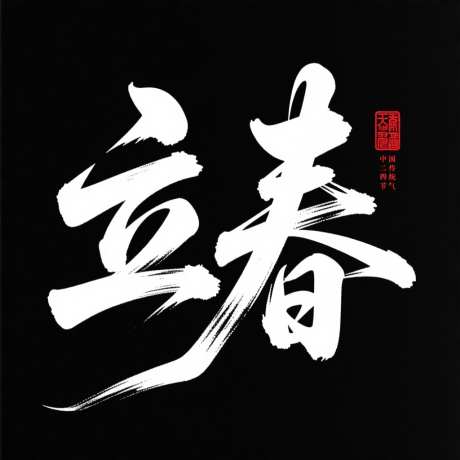 立春中国传统二十四节气_AI图片下载_采样_1024X1024像素-立春,节气,书法字-作品编号:2025102517535160-志‘设˜网