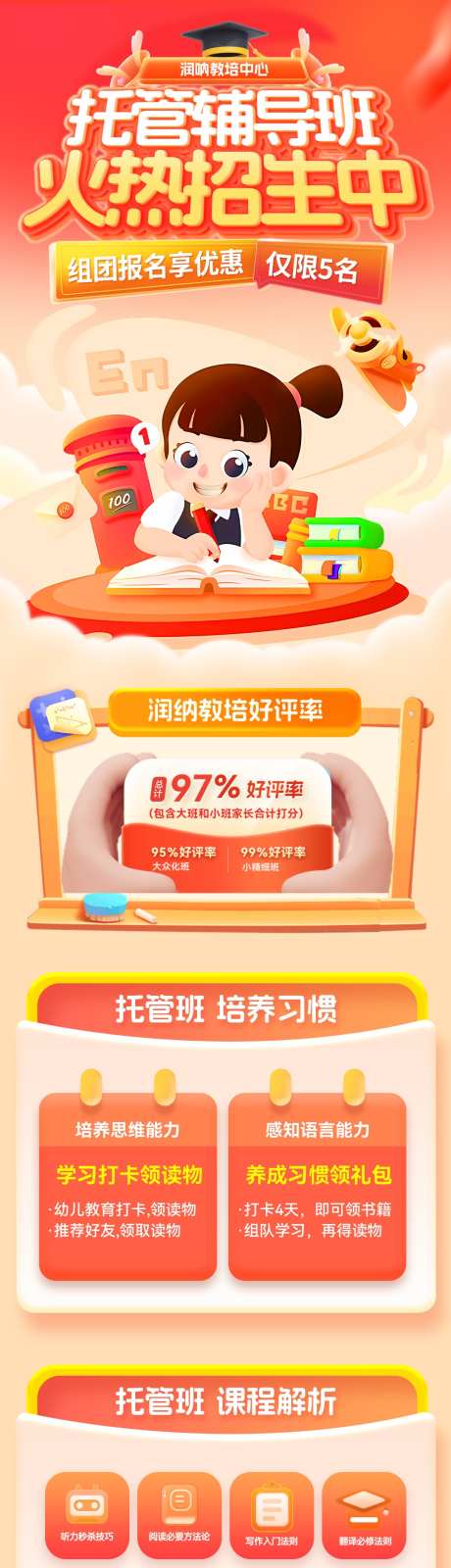 少儿托管辅导班招生海报_源文件下载_PSD格式_1080X6991像素-开课,培训,教育-作品编号:2025102717153185-志˘设˒网
