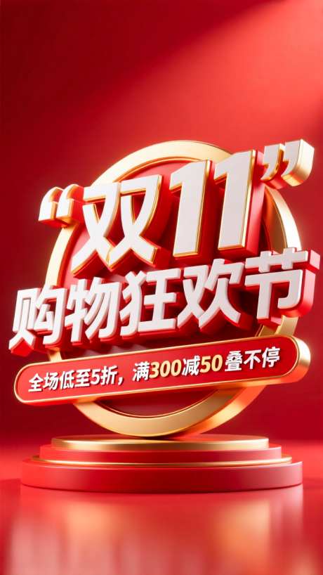 双十一购物海报_AI图片下载_euler采样_720X1280像素-海报,活动促销,3D-作品编号:2025102711069621-志’设˯网