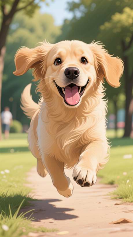 手绘风金毛小狗狗_AI图片下载_euler采样_720X1280像素-手绘,金毛,狗-作品编号:2025102711079278-志˓设˜网