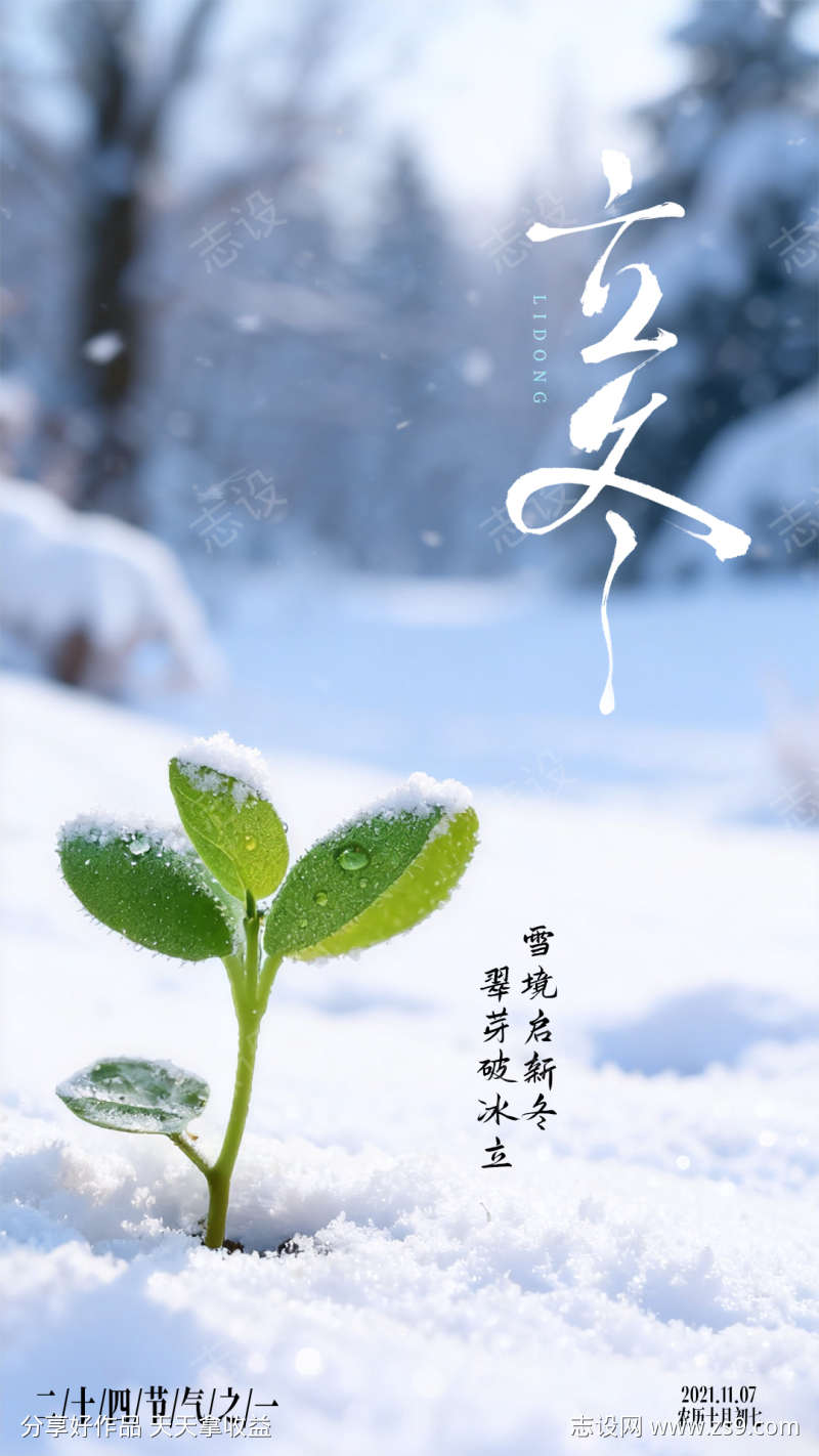 立冬节气海报