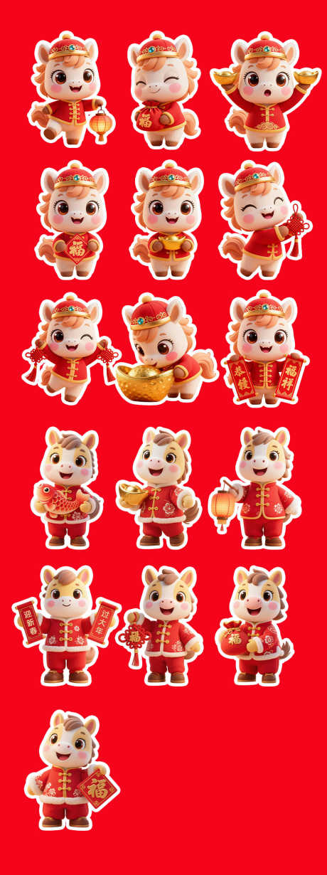 2026马年卡通IP贴纸_源文件下载_PSD格式_1000X2674像素-团圆,热闹,喜气-作品编号:2025102815485389-志˙设˓网