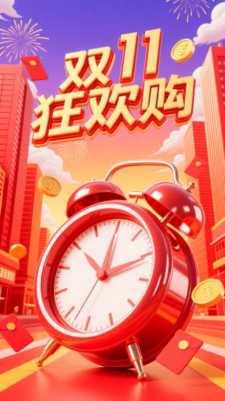双11狂欢购_AI图片下载_euler采样_720X1280像素-营销,倒计时,购物-作品编号:2025102820397705-志˜设˓网