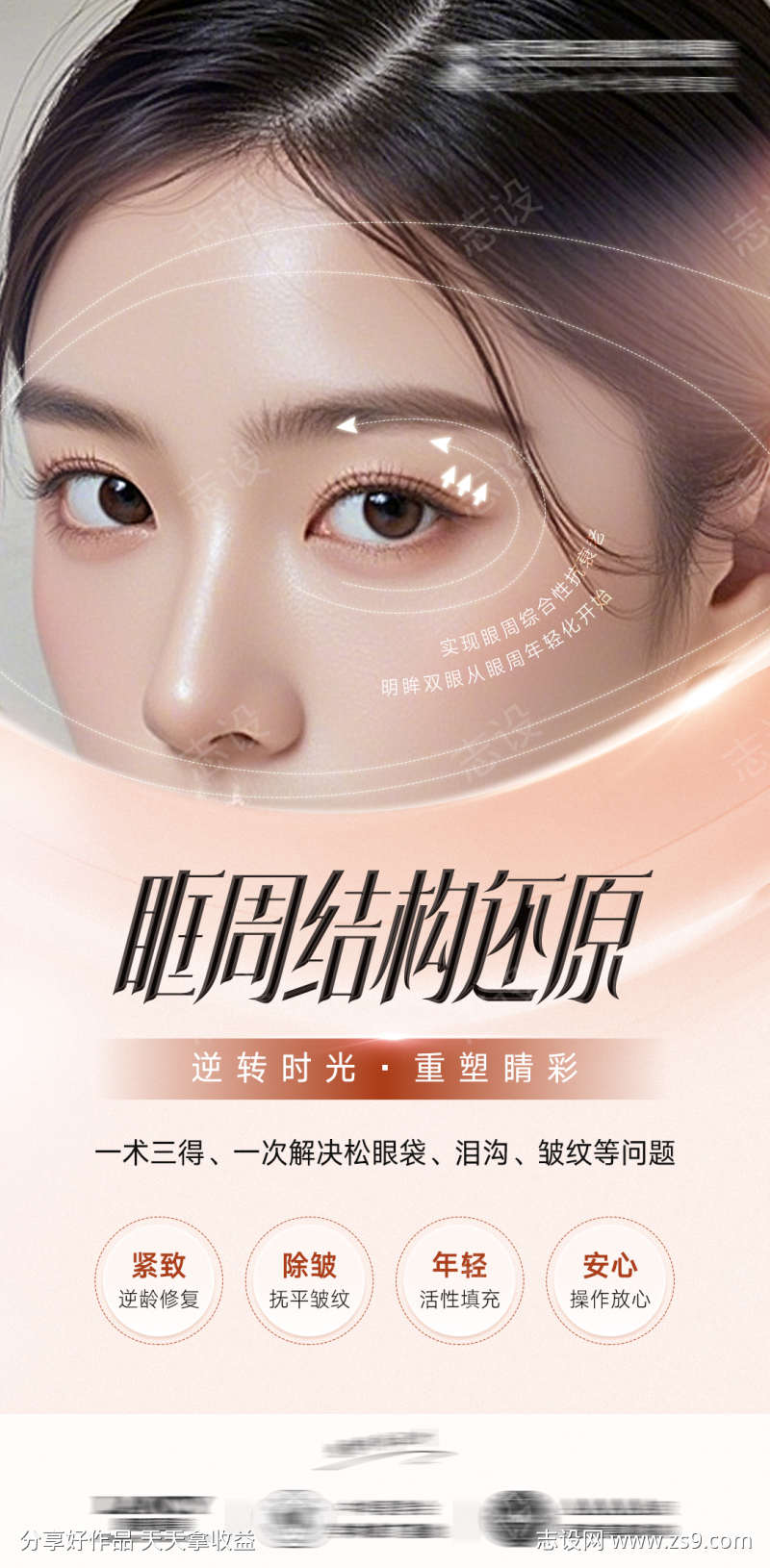 双眼皮眼部海报