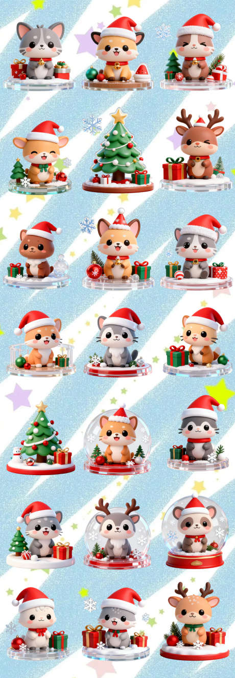 小动物过圣诞贴纸_源文件下载_PSD格式_1080X3115像素-可爱,贴纸,圣诞节-作品编号:2025102913577750-志˜设ˆ网