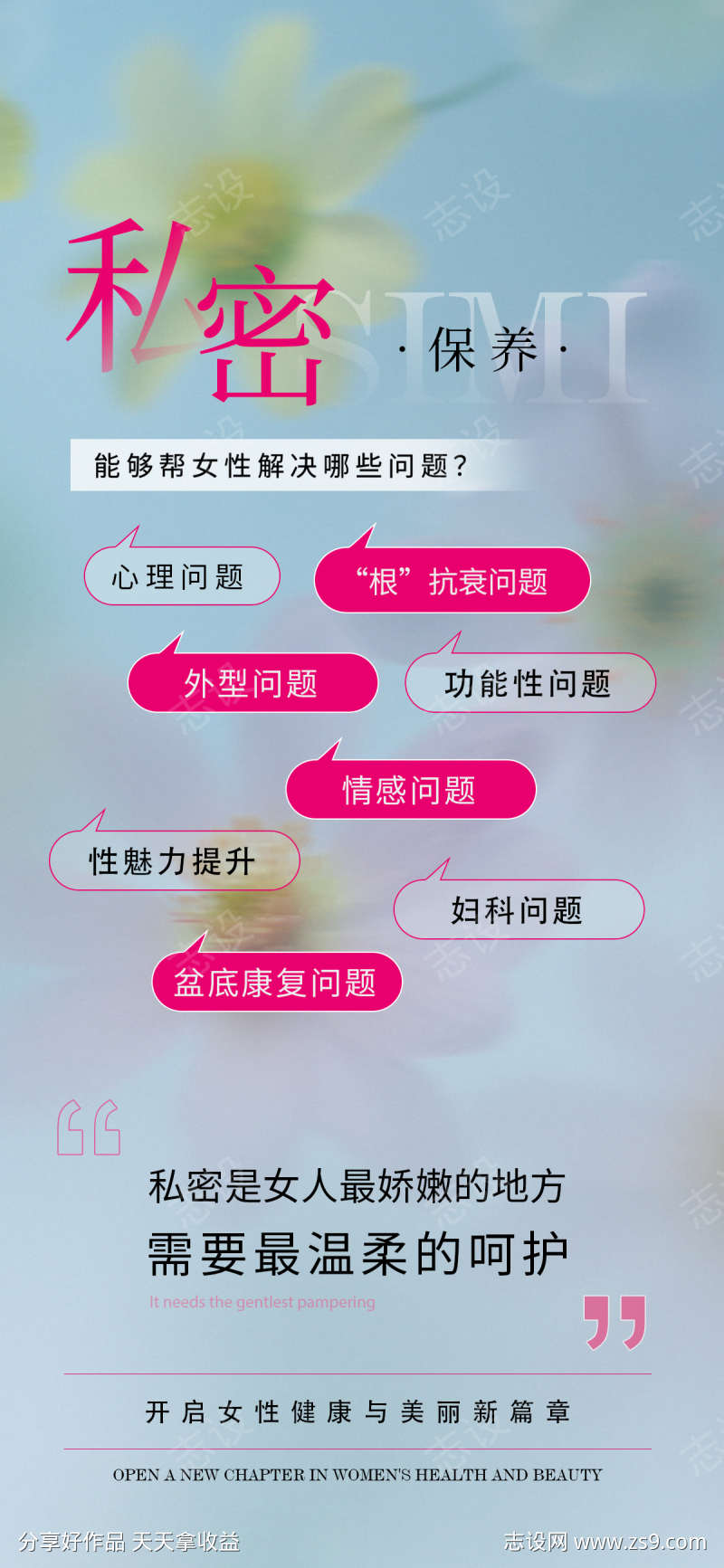 女性私密保养海报