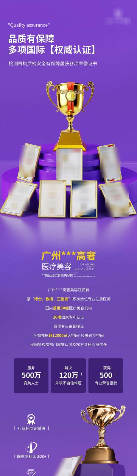 医美荣誉证书展示长图_源文件下载_PSD格式_1080X6265像素-简介,医美,荣誉-作品编号:2025103010404392-志,设˱网