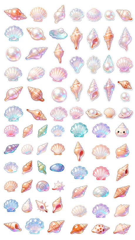 贝壳珍珠免抠立体贴纸_源文件下载_PSD格式_1440X2560像素-立体,珍珠,贝壳-作品编号:2025103110205340-志·设′网