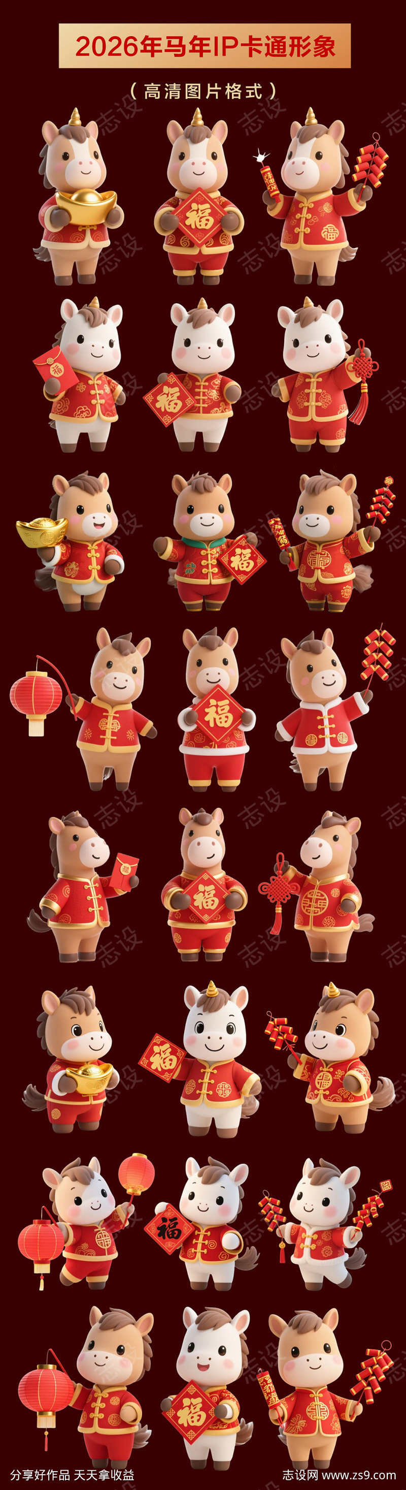 2026年马年IP卡通形象设计