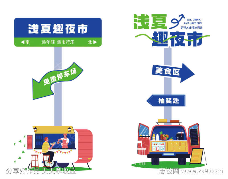 网红打卡指引牌