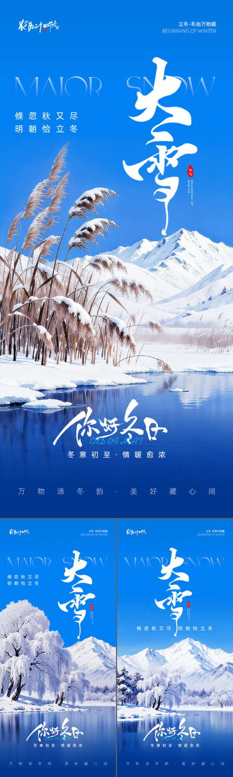 大雪节气海报_源文件下载_PSD格式_1080X2400像素-大气,高级,二十四节气-作品编号:2025110111068891-志·设ˇ网
