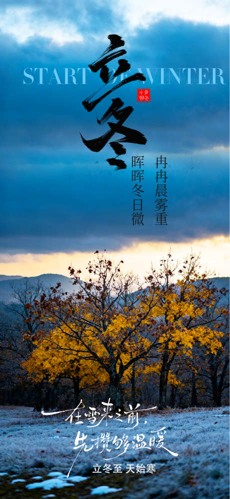 立冬节气海报_源文件下载_PSD格式_1080X2338像素-立冬,节气,简约-作品编号:2025110213288300-志·设·网