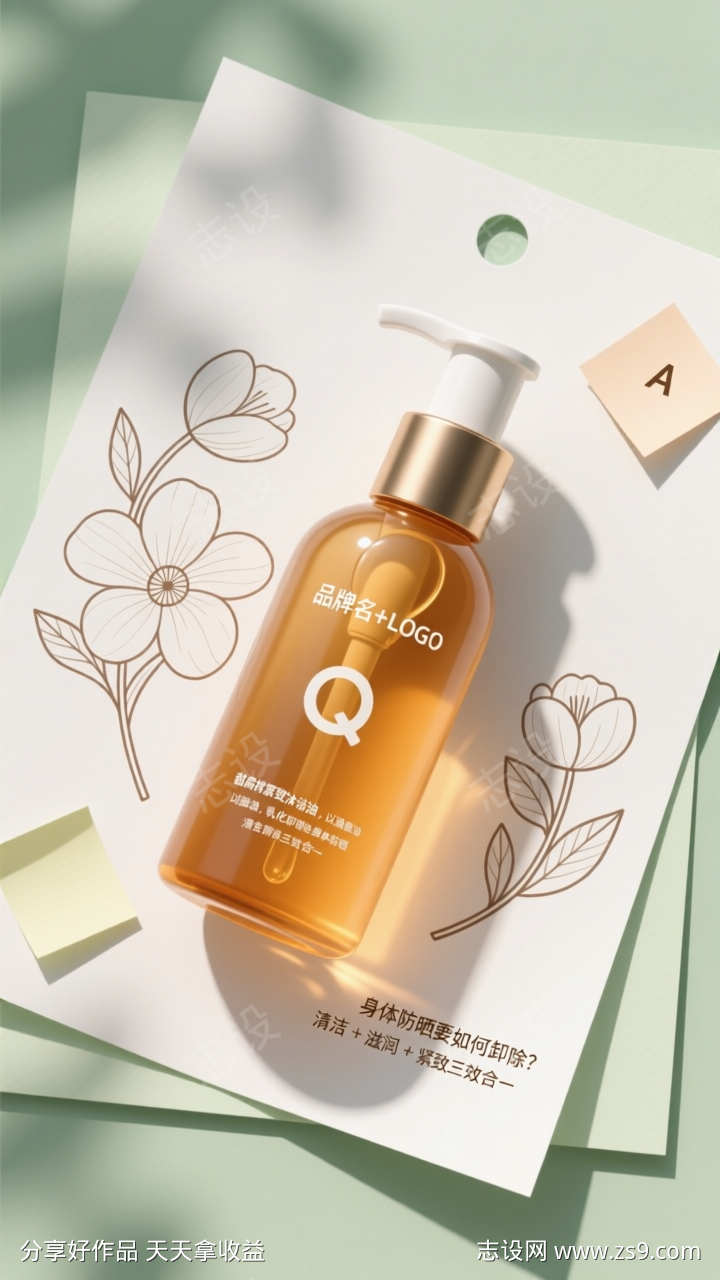 电商美妆洗护海报