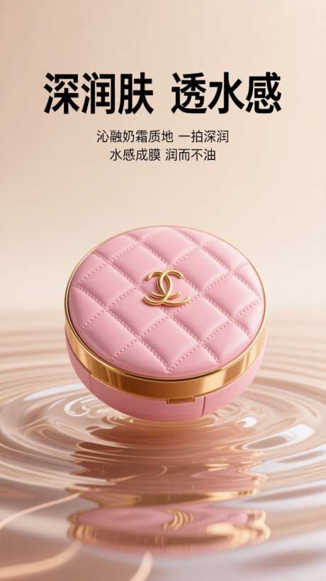 高端美妆海报_AI图片下载_dpmpp_2m采样_720X1280像素-产品,气垫霜,粉色-作品编号:2025110221521073-志˒设ˇ网