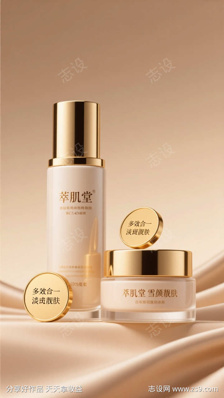 质感美妆产品海报背景