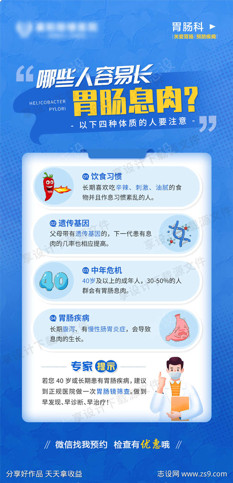 胃肠科普海报